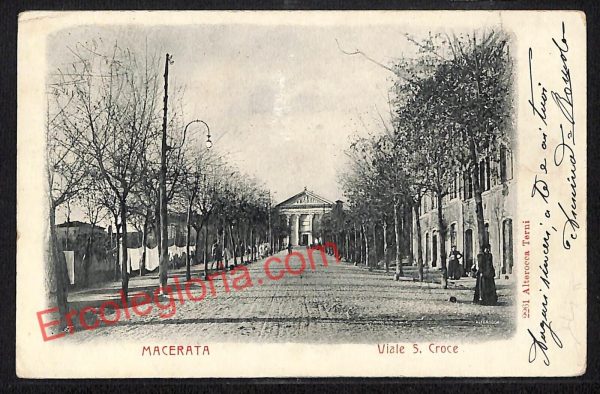 ag7496 - CARTOLINA D'EPOCA - Macerata Città - Viale S. Croce