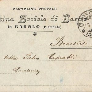ab4325  -  CARTOLINA  D'EPOCA -  Cuneo Provincia -  BAROLO 1924