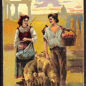 ad7459 - CARTOLINA D'EPOCA - Roma Città - COSTUME ROMANO  1907