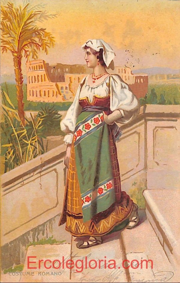 ad7461 - CARTOLINA D'EPOCA- Roma Città -COSTUME ROMANO