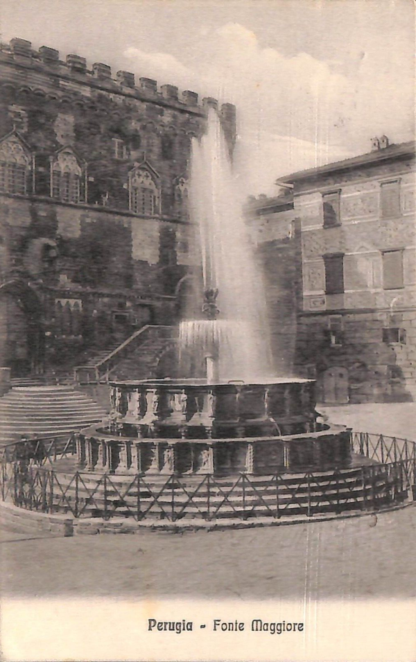 aa9856 - CARTOLINA  D'EPOCA - Perugia Città - Fonte Maggiore  1912