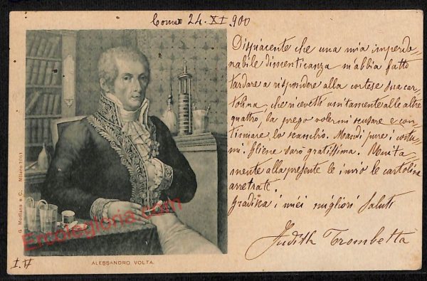 ae5138 - CARTOLINA D'EPOCA - Como Città - Alessandro Volta  1900