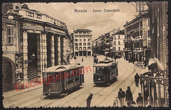ae4200 - CARTOLINA  D'EPOCA - Brescia Città - Corso  Zanardelli  1914