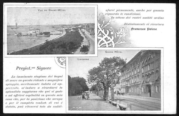 ac7341 - CARTOLINA D'EPOCA - Livorno Città - Grand Hotel