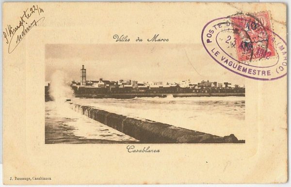 45026 -  French  MAROC Morocco -  POSTAL HISTORY - POSTCARD: CASABLANCA 1912