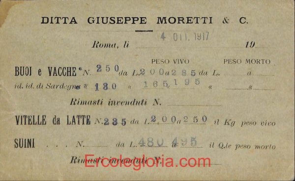 ad7468 - CARTOLINA D'EPOCA - Roma Città - Ditta Giuseppe Moretti  1917 - immagine 2