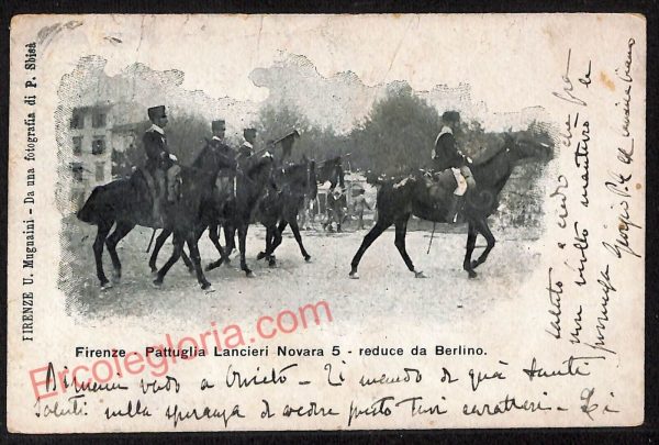 ae6947 - CARTOLINA D'EPOCA - Firenze Città - Pattuglia Lancieri Novara 5