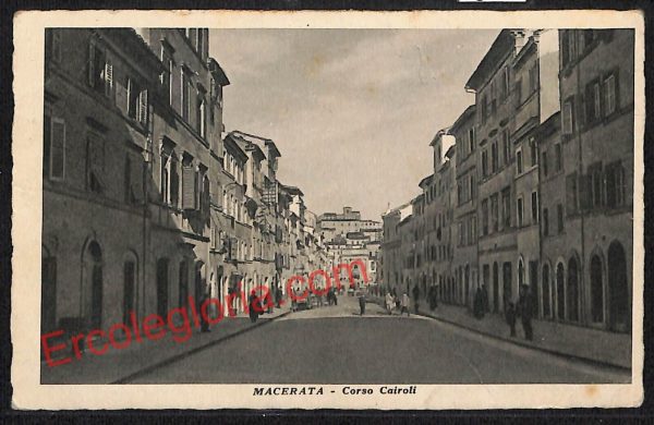 ag7501 - CARTOLINA D'EPOCA - Macerata Città - Corso Cairoli