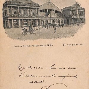 ad7469 - CARTOLINA D'EPOCA - Roma Città - Stazione Ferroviaria Centrale  1900