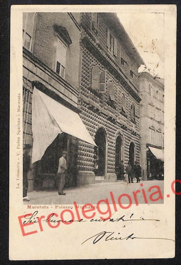 ag7503 - CARTOLINA D'EPOCA - Macerata Città - Palazzo Mignardi