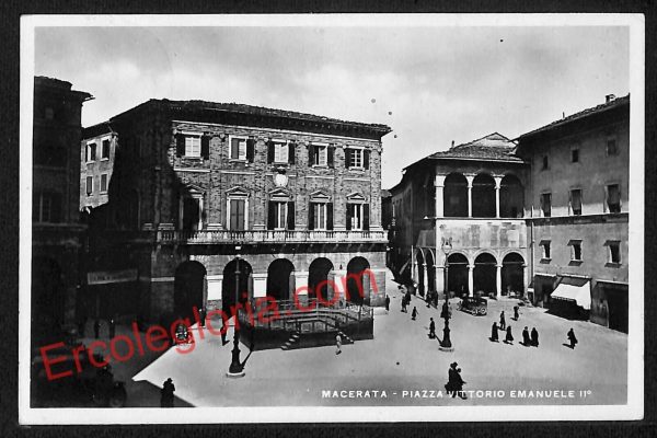 ag7504 - CARTOLINA D'EPOCA - Macerata Città - Piazza Vittorio Emanuele II
