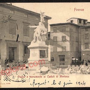 ae6953 - CARTOLINA D'EPOCA - Firenze Città - Monumento ai Caduti di Mentana