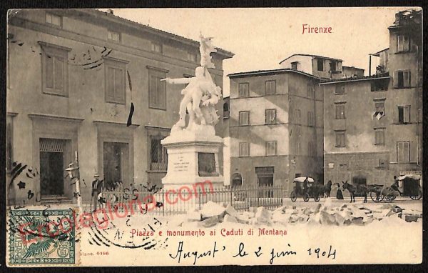 ae6953 - CARTOLINA D'EPOCA - Firenze Città - Monumento ai Caduti di Mentana