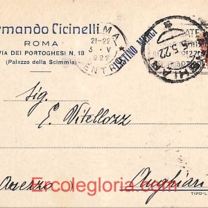 ad7473 - CARTOLINA D'EPOCA - Roma Città - Armando Cicinelli  1922