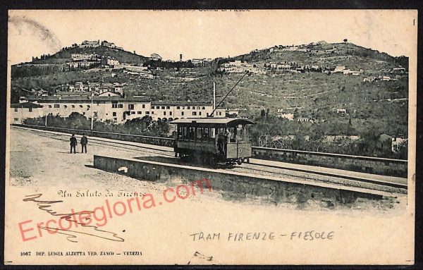 ae6959 - CARTOLINA D'EPOCA - Firenze Città - Tram Firenze - Fiesole  1900