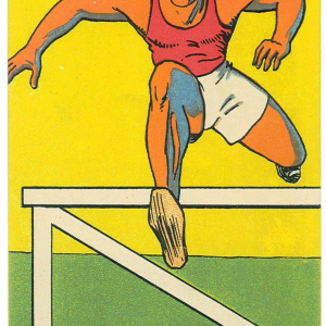 P3453 - FRANCE 1924 PARIS OLYMPIC GAMES. BEAUTIFUL POST CARD, HURDLES RUNNING.