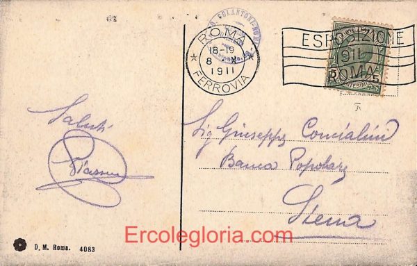 ad7496 - CARTOLINA D'EPOCA - Roma Città - Le Ville al Ponte Margherita  1911 - immagine 2