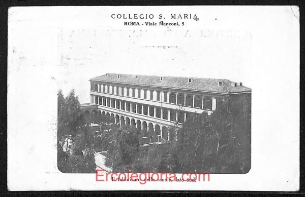ad7497 - CARTOLINA D'EPOCA - Roma Città - Collegio S. Maria  1913