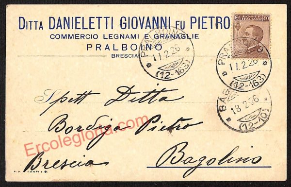 ae4206 - CARTOLINA  D'EPOCA - Brescia Città - Ditta Giovanni fu Pietro
