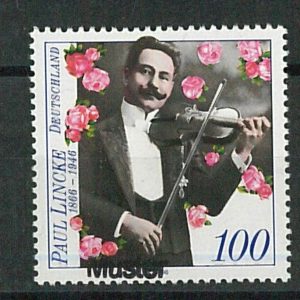 60821 - GERMANY - STAMP with MUSTER overprint 1996 - SPECIMEN - Music ROSES