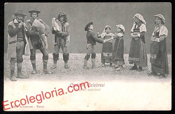 ah9557 - CARTOLINA D'EPOCA - Reggio Calabria Città - Costumi Calabresi
