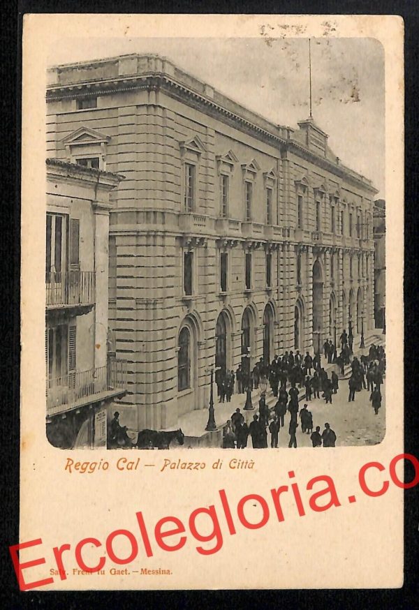 ah9565 - CARTOLINA D'EPOCA - Reggio Calabria Città - Palazzo di Città