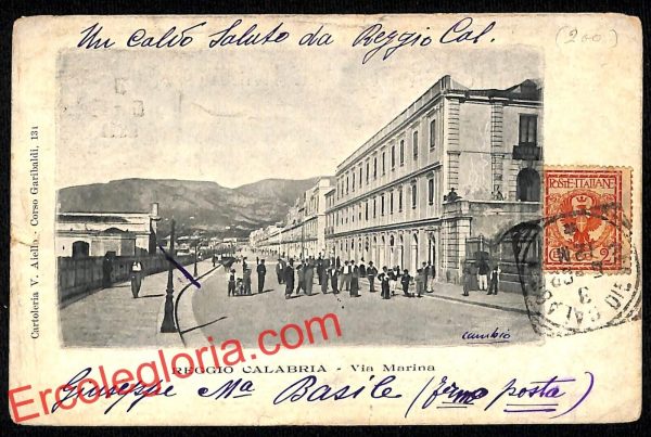 ah9566 - CARTOLINA D'EPOCA - Reggio Calabria Città - Via Marina
