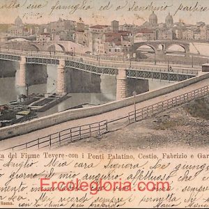 ad7519 - CARTOLINA D'EPOCA - Roma Città - Ponte Palatino