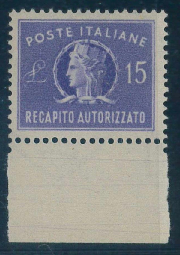 P3821 B - ITALIA REPUBBLICA , RECAPITO AUTORIZZATO 10, FIL. RUOTA, NUOVI INTEGRI