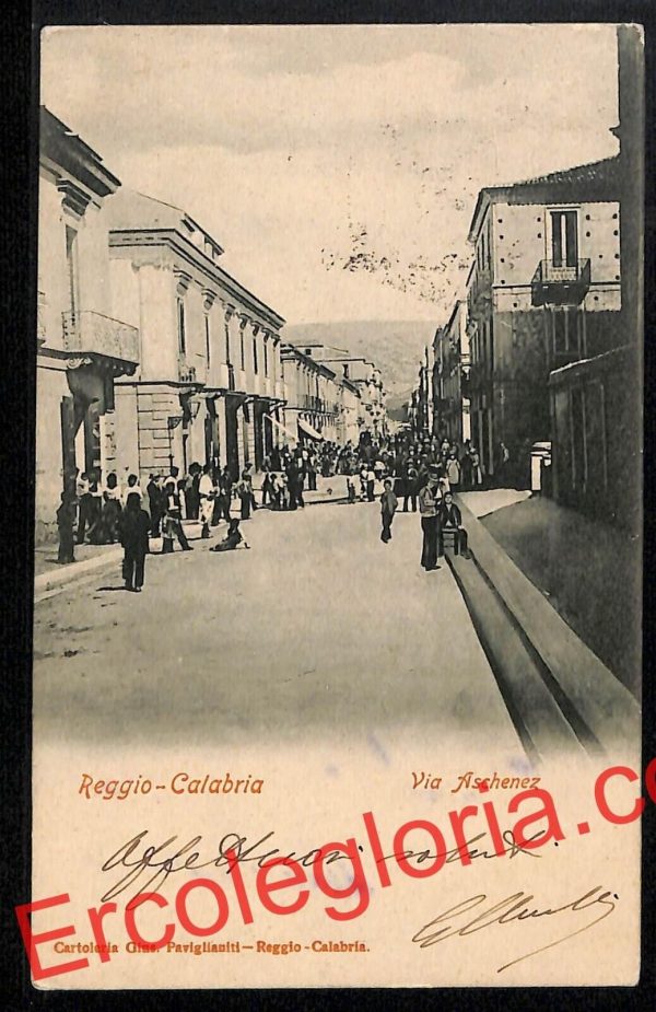 ah9570 - CARTOLINA D'EPOCA - Reggio Calabria Città - Via Aschenez