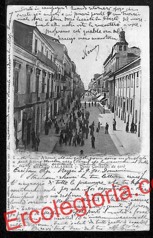 ah9573 - CARTOLINA D'EPOCA - Reggio Calabria Città - Corso Garibaldi
