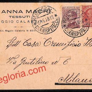 ah9577 - STORIA POSTALE - Reggio Calabria Città - Ditta Anna Macri