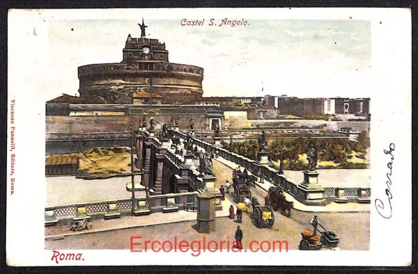 ad7527 - CARTOLINA D'EPOCA - Roma Città - Castel San Angelo  1901