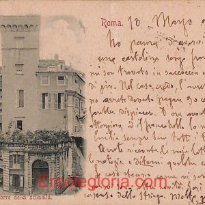 ad7530 - CARTOLINA D'EPOCA - Roma Città - Torre della Scimmia  1899