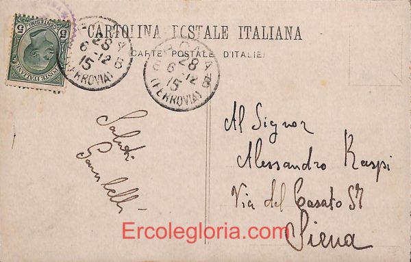 ad7539 - CARTOLINA D'EPOCA - Roma Città - 1912 - immagine 2