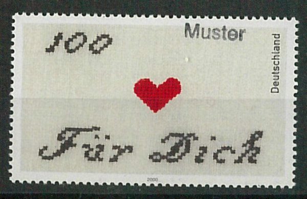 60813 - GERMANY - STAMP with MUSTER overprint 2000 - SPECIMEN - HEART Love