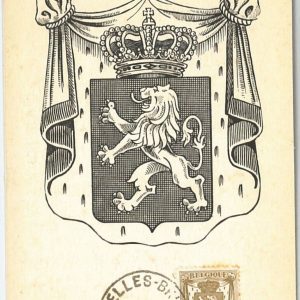 57020 - BELGIUM - POSTAL HISTORY: MAXIMUM CARD 1945 - HERALDRY Lions ROYALTY