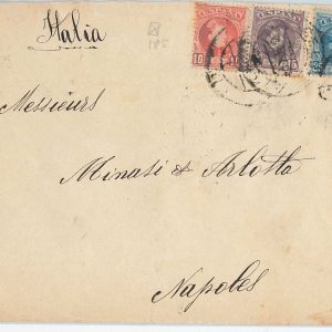 58407 - ‎España - Historia Postal - FRANQUEO TRICOLOR sobre carta a ITALIA  1901