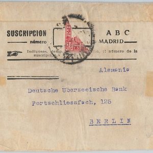 58404 - ‎España - Historia Postal - ISABEL 30 cents BISECTADO sobre PERIODICO