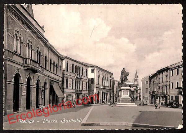 ai1068 - CARTOLINA D'EPOCA - Rovigo Città - Piazza Garibaldi
