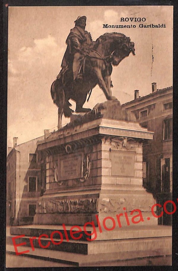 ai1069 - CARTOLINA D'EPOCA - Rovigo Città - Monumento Garibaldi