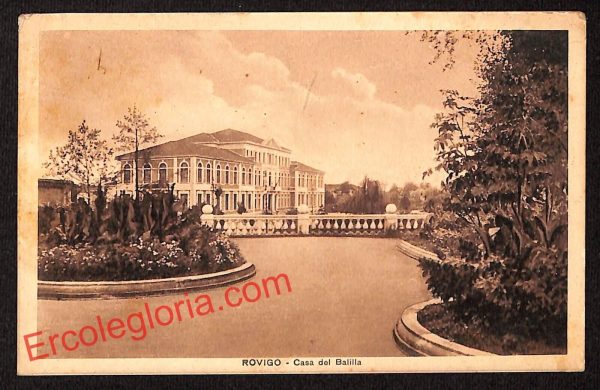 ai1072 - CARTOLINA D'EPOCA - Rovigo Città - Casa del Balilla