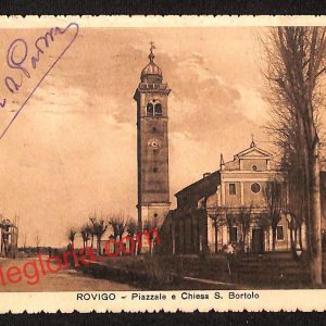 ai1074 - CARTOLINA D'EPOCA - Rovigo Città - Chiesa S. Bortolo