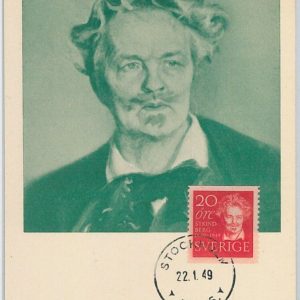 51469 - SWEDEN - POSTAL HISTORY: MAXIMUM CARD - 1949  ART Litterature Strindberg