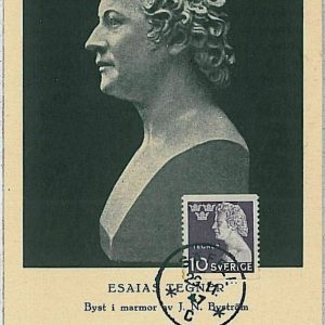 32608  - SWEDEN - POSTAL HISTORY - MAXIMUM CARD - 1947 -  litterature  Tegnér