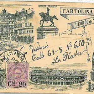04280 - CARTOLINA d'Epoca: VERONA - PRIVATIVA - 1891