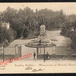 ag9287 - CARTOLINA D'EPOCA - Modena Città - Monumento al Generale Nicola Fabrizi