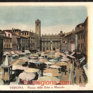 ae2875 - CARTOLINA  D'EPOCA - Verona Città - Piazza delle Erbe