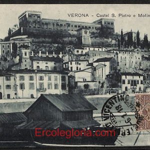 ae2877 - CARTOLINA  D'EPOCA - Verona Città - Castel S. Pietro