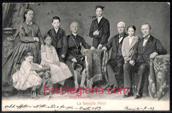 ad7545 - CARTOLINA D'EPOCA - Roma Città - La famiglia Pecci  1903